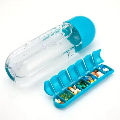 Botella con Pastillero