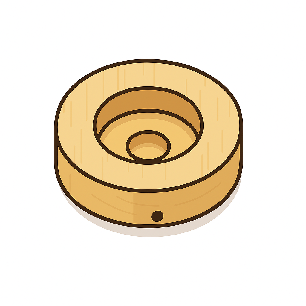 Base de Madera + Luces LED