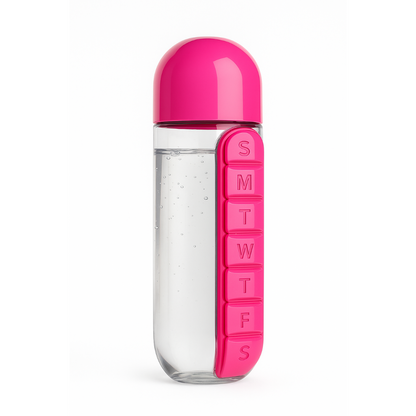 Botella con Pastillero